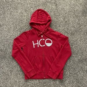 Hollister Red/Maroon Zip up Hoodie HCO